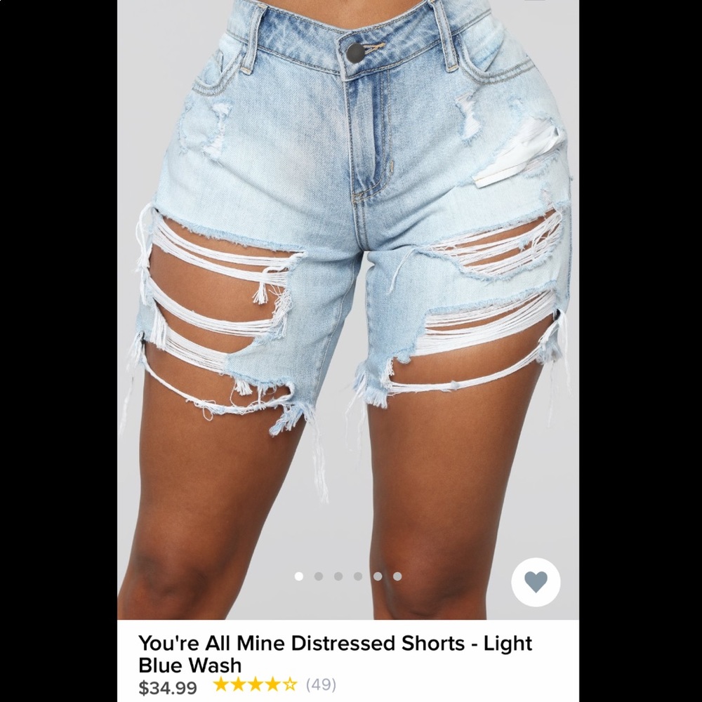 Fashion nova distressed shorts